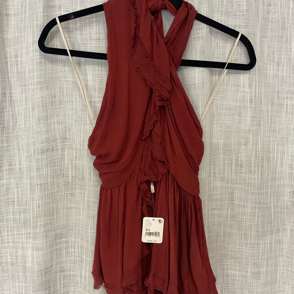 Free people Chrissy cross halter top